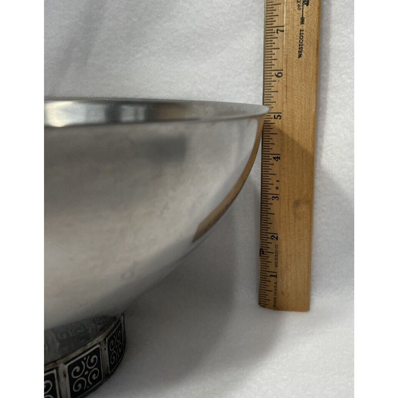 Vtg Mid Century Rogers Insilco Fashion Stainless Salad Serving Bowl 11" Large - Picture 5 of 14
